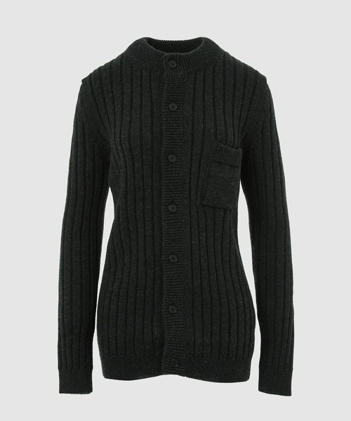SHRINKED RIB CARDIGAN/MELANGE DRY WOOL（カーディガン/ボレロ