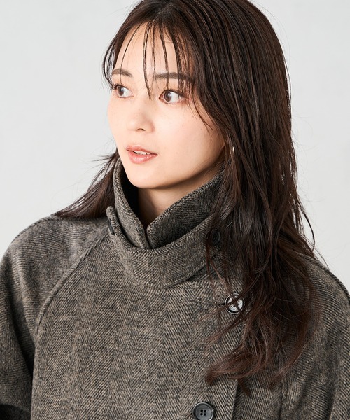 a.v.v（アーヴェヴェ）の「【2WAY】テーラードロングコート（チェスターコート・レディース・ブラウン系その他/グレー・36/38/40/34/42）」の16枚目の写真