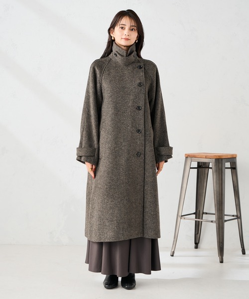 user_242dea43 20471120 ロングコート イチオシ/蓄熱裏地】スタンドカラーロングコート(コート)｜CAST