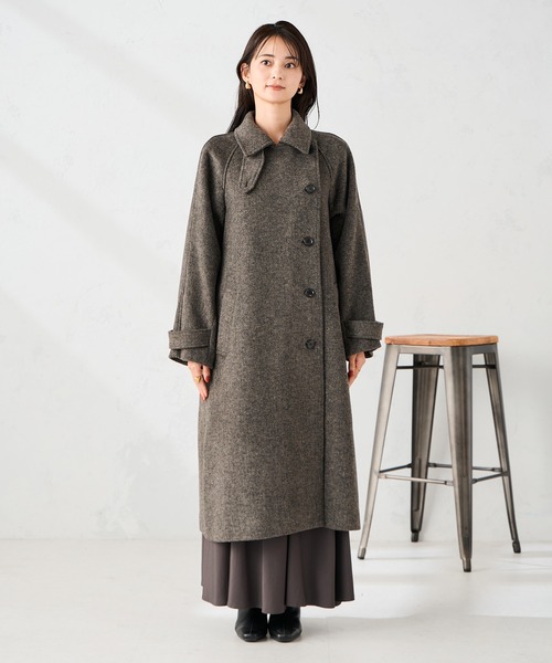 a.v.v（アーヴェヴェ）の「【2WAY】テーラードロングコート（チェスターコート・レディース・ブラウン系その他/グレー・36/38/40/34/42）」の19枚目の写真