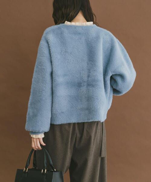 ITEMS URBANRESEARCH（アイテムズ アーバンリサーチ）の「ダブルフェイスニットカーディガン（カーディガン/ボレロ・レディース・ライトブルー/チャコールグレー/ベージュ/ブラウン/グレー系その他/ブルー系その他/ベージュ系その他・FREE）」の8枚目の写真