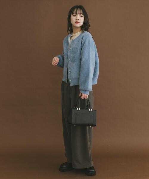 ITEMS URBANRESEARCH（アイテムズ アーバンリサーチ）の「ダブルフェイスニットカーディガン（カーディガン/ボレロ・レディース・ライトブルー/チャコールグレー/ベージュ/ブラウン/グレー系その他/ブルー系その他/ベージュ系その他・FREE）」の9枚目の写真