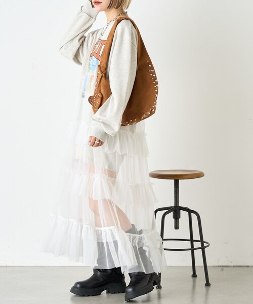 スウェットドッキングワンピース（ワンピース）｜w closet