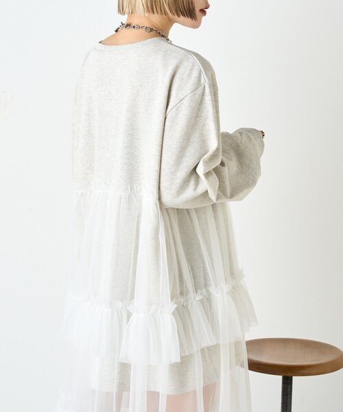 w closet(ダブルクローゼット)の「【リバイバル/2色展開】スウェットドッキングワンピース《WEB限定》(ワンピース・レディース・アイボリー/グリーン・FREE)」の11枚目の写真