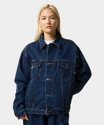 HUF ハフ　デニムジャケット　Lサイズ HUF｜ハフのデニムジャケット（ブルー・ネイビー/青色系・無地