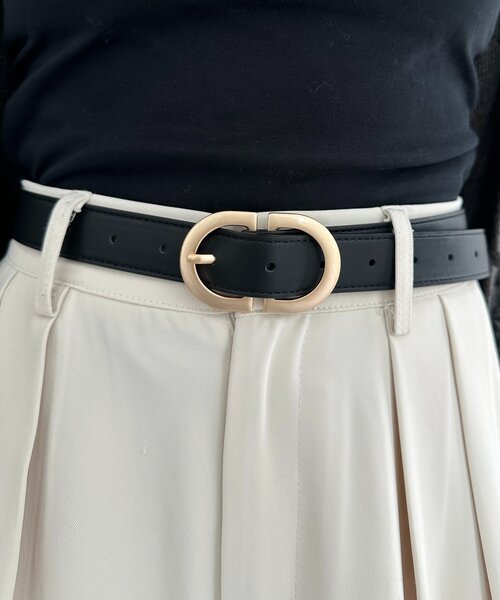 Thevon（ゼボン）の「Dバックルベルト（ベルト・レディース・ブラック・FREE）」の5枚目の写真