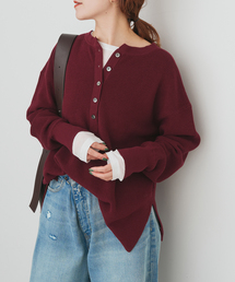 スピックアンドスパン　カシミヤエンブロイダリーニット　HOPE刺繍　レッド 2度着用 Spick and Spanカシミヤエンブロイダリーニット - メルカリ