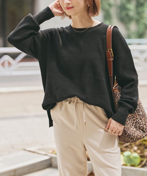 今季★スピックアンドスパン★前後2WAYワッフルプルオーバー 前後2WAYワッフルプルオーバー（ニット/セーター）｜Spick & Span