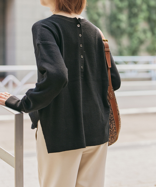 セール】前後2WAYワッフルプルオーバー（ニット/セーター）｜Spick