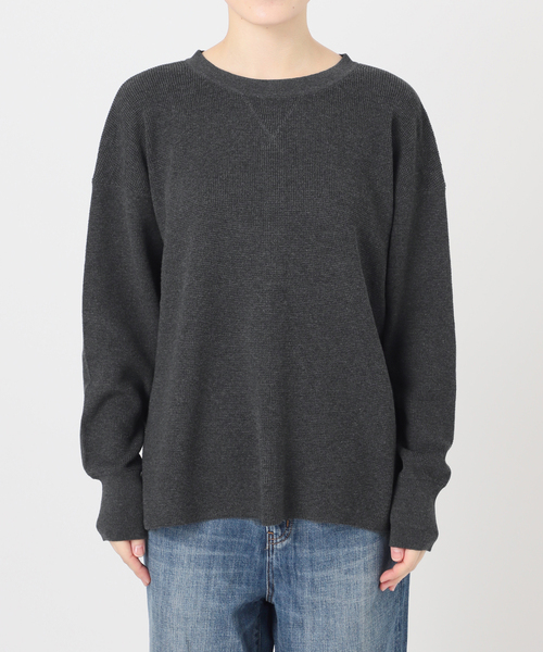 今季★スピックアンドスパン★前後2WAYワッフルプルオーバー セール】前後2WAYワッフルプルオーバー（ニット/セーター）｜Spick