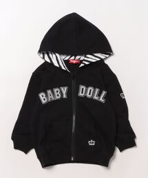 BABYDOLL（ベビードール）の「親子お揃い アーチラメロゴ アニマルジップパーカー 0841K 【ボトムス別売り】（パーカー・キッズ）」