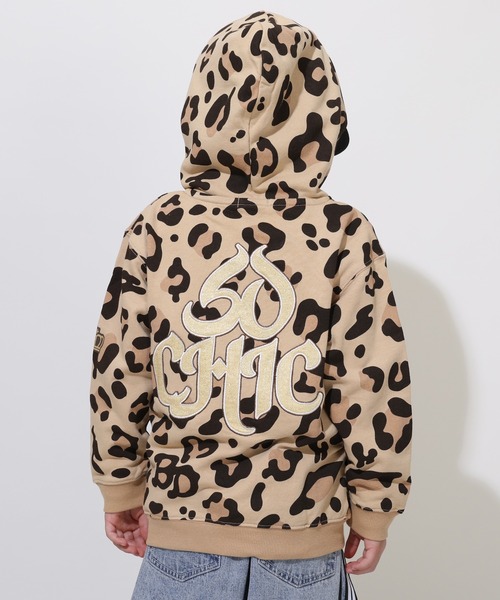 BABYDOLL（ベビードール）の「親子お揃い アーチラメロゴ アニマルジップパーカー 0841K 【ボトムス別売り】（パーカー・キッズ・ブラック/ベージュ・100cm/110cm/120cm/130cm/140cm/150cm）」の10枚目の写真