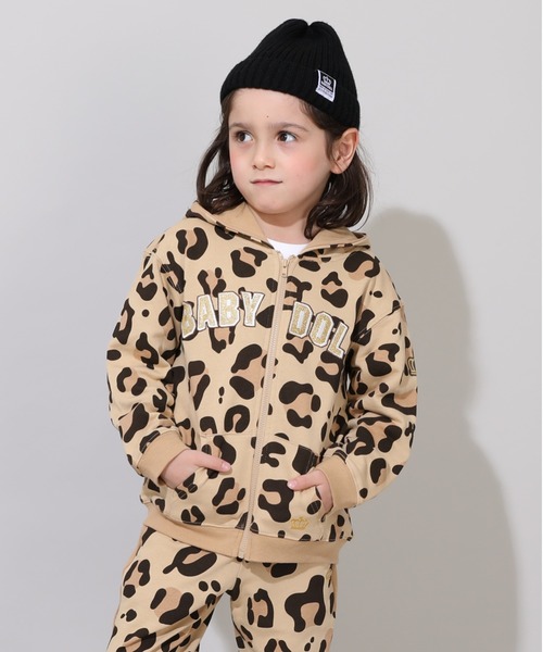 BABYDOLL（ベビードール）の「親子お揃い アーチラメロゴ アニマルジップパーカー 0841K 【ボトムス別売り】（パーカー・キッズ・ブラック/ベージュ・100cm/110cm/120cm/130cm/140cm/150cm）」の14枚目の写真