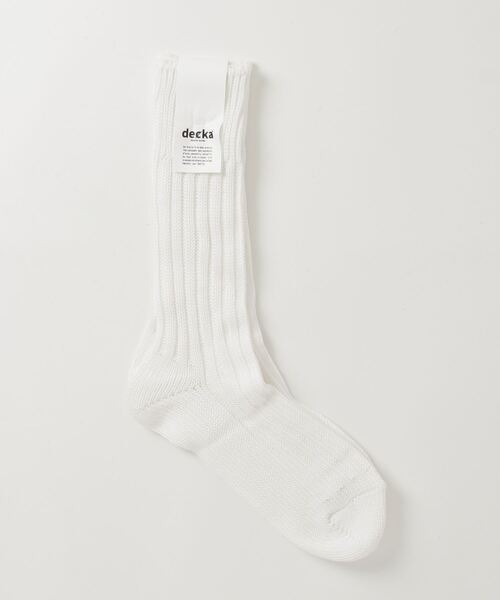 ROYAL FLASH（ロイヤルフラッシュ）の「decka Quality socks/デカ クォリティソックス/Cased Heavyweight Plain Socks（ソックス/靴下・メンズ・ブラック/ホワイト・2）」の2枚目の写真