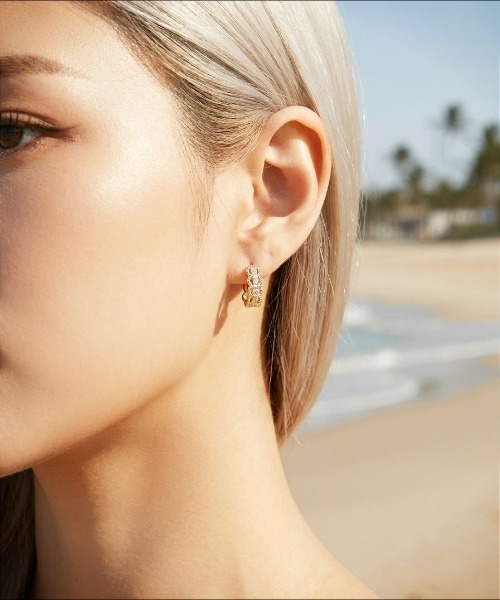Burner(バーナー)の「【blatto 925silver】シルバー925 ミルグレインデザイン フープピアス esm-pierce-39-24【RBTS】(ピアス(両耳用)・レディース・シルバー/ゴールド・FREE)」の2枚目の写真