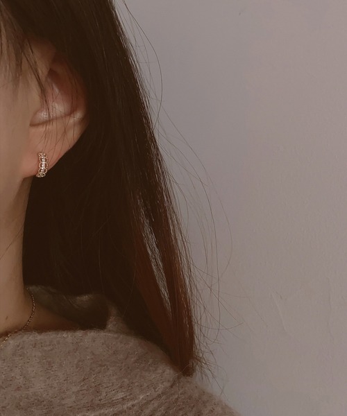 Burner(バーナー)の「【blatto 925silver】シルバー925 ミルグレインデザイン フープピアス esm-pierce-39-24【RBTS】(ピアス(両耳用)・レディース・シルバー/ゴールド・FREE)」の5枚目の写真