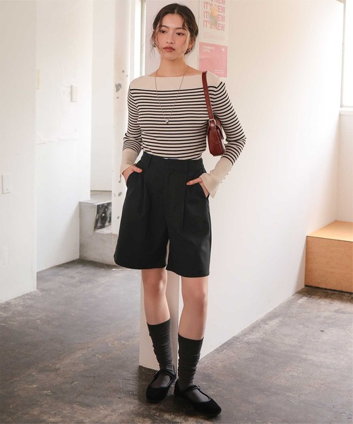 titivate(ティティベイト)の「シンプルショートパンツ(その他パンツ・レディース・グレー/ブラック/ベージュ・L/MT/M/S)」の8枚目の写真