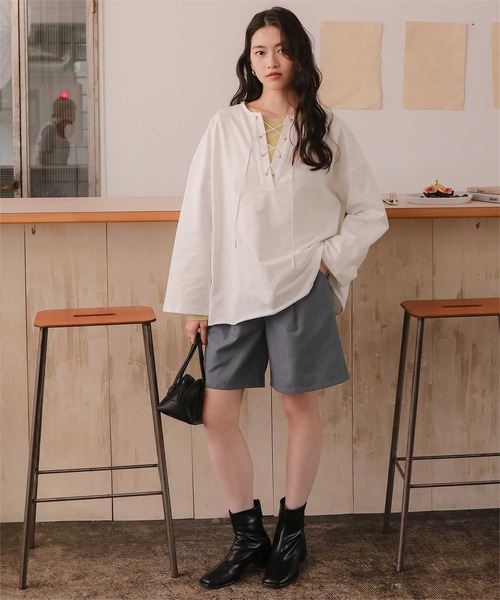 titivate(ティティベイト)の「シンプルショートパンツ(その他パンツ・レディース・グレー/ブラック/ベージュ・L/MT/M/S)」の15枚目の写真