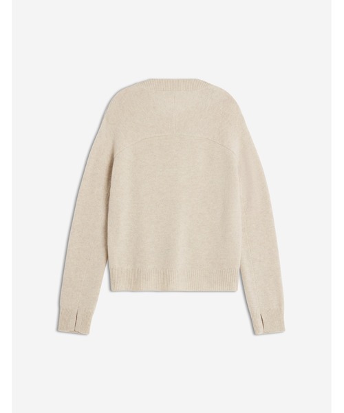 Maison Kitsune(メゾンキツネ)の「MERINO WOOL COMFORT V-NECK JUMPER(ニット/セーター・レディース・ライトベージュ/ブラック・XS/S/M/L)」の7枚目の写真