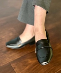 Parade | 【雨晴兼用】スクエアトゥ 防水ベルトロファーパンプス 51105(パンプス)