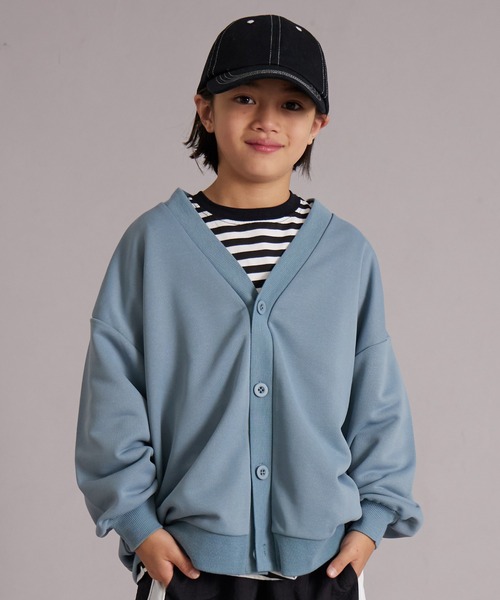 PAIRMANON STREET（ペアマノンストリート）の「【マルチファンクション】速乾 裏毛 カーディガン【PAIRMANON STREET】（カーディガン/ボレロ・キッズ・グレー/ブラック/ブルーグレー/ブラウン・100/110/120/130/140/150/160）」の3枚目の写真