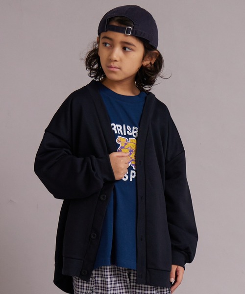 PAIRMANON STREET（ペアマノンストリート）の「【マルチファンクション】速乾 裏毛 カーディガン【PAIRMANON STREET】（カーディガン/ボレロ・キッズ・グレー/ブラック/ブルーグレー/ブラウン・100/110/120/130/140/150/160）」の2枚目の写真