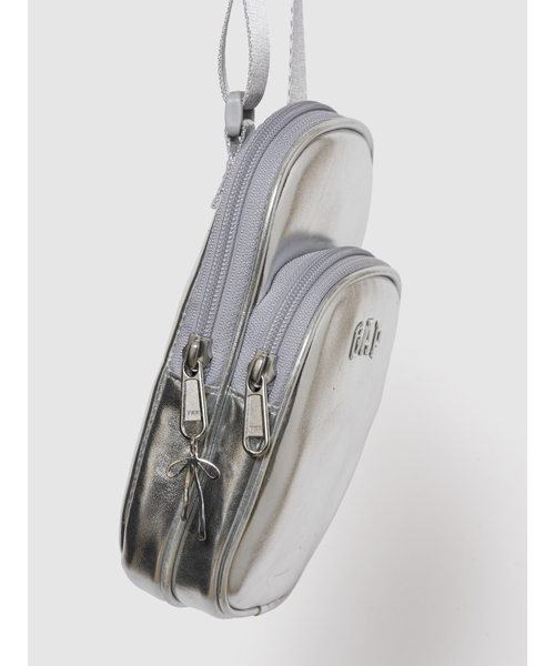 GAP（ギャップ）の「リボン GAPロゴ クロスボディバッグ (キッズ)（ショルダーバッグ・キッズ・ピンク/グレー・ONE SIZE）」の7枚目の写真