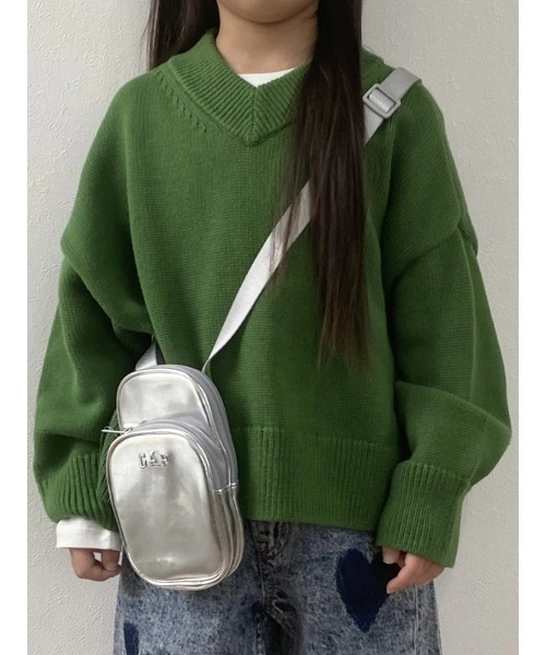 GAP（ギャップ）の「リボン GAPロゴ クロスボディバッグ (キッズ)（ショルダーバッグ・キッズ・ピンク/グレー・ONE SIZE）」の2枚目の写真