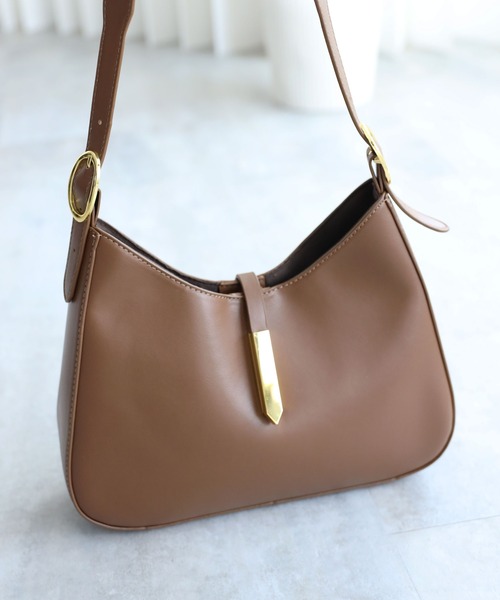 YENNA（イェンナ）の「ミニマルホーボーバッグ（ショルダーバッグ・レディース・ブラック/ブラウン・FREE）」の14枚目の写真