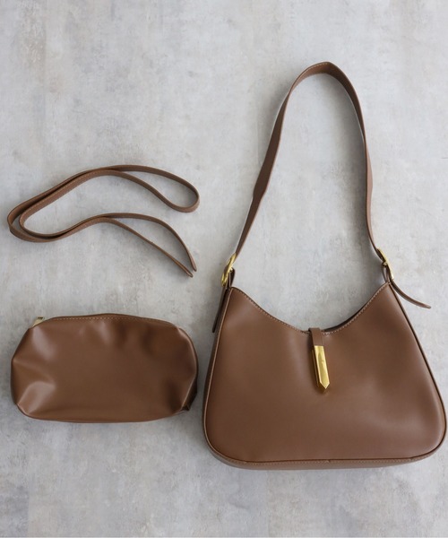 YENNA（イェンナ）の「ミニマルホーボーバッグ（ショルダーバッグ・レディース・ブラック/ブラウン・FREE）」の13枚目の写真