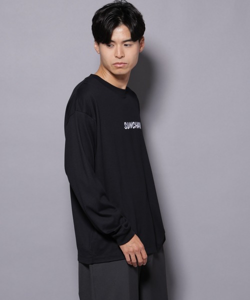 NANO universe(ナノユニバース)の「Anti Soaked(R)×SUNCHAI ロゴ刺繍 汗染み防止 Tシャツ長袖(Tシャツ/カットソー・メンズ・ブラウン/ブラック・S/M/L)」の12枚目の写真