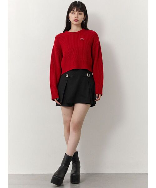 MURUA（ムルーア）の「デザインカラーニット（ニット/セーター・レディース・レッド/ブラック/ブラウン・FREE）」の22枚目の写真