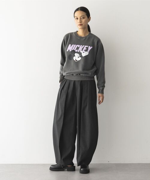 GARAGE OF GOOD CLOTHING（ガレージオブグッドクロージング）の「ストライプウールライク裾タックバレルパンツ（その他パンツ・レディース・グレー系その他2・38/36）」の8枚目の写真