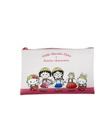 sanrio(サンリオ)のちびまる子ちゃん×サンリオキャラクターズ フラットポーチ(ポーチ)