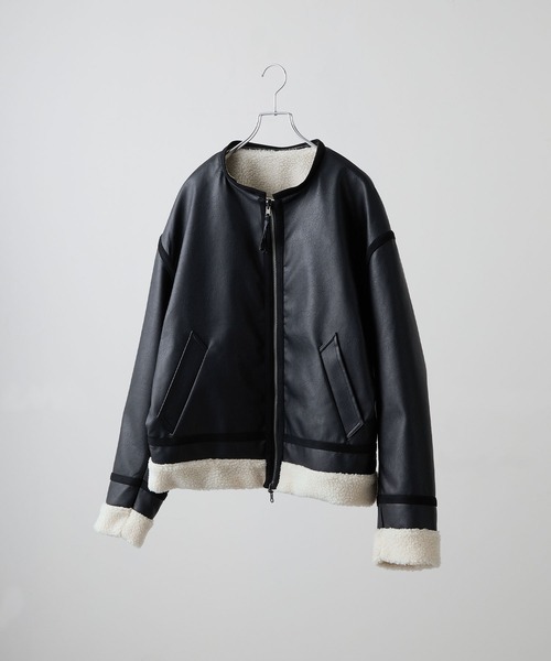 CLEL】4way Reversible Faux Shearling Jacket / 4way リバーシブル