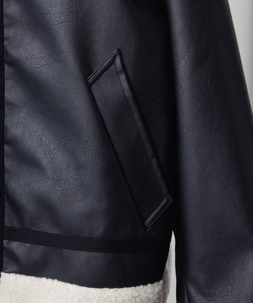 CLEL（クレイル）の「【CLEL】4way Reversible Faux Shearling Jacket