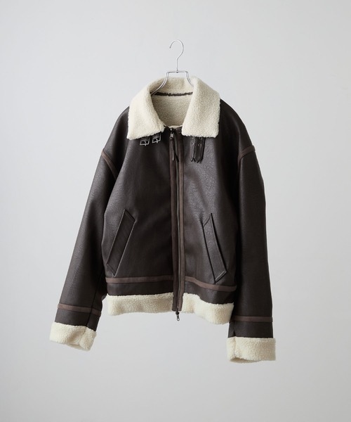 CLEL 4way リバーシブルフェイクシアリングジャケット セール】【CLEL】4way Reversible Faux Shearling Jacket / 4way