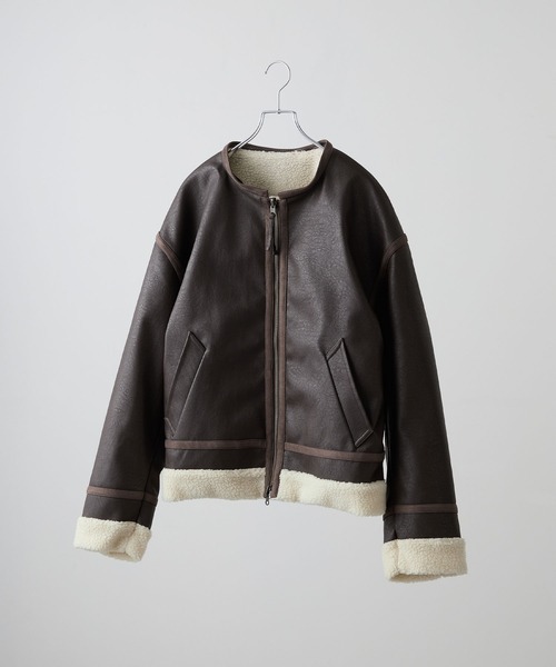 CLEL】4way Reversible Faux Shearling Jacket / 4way リバーシブル
