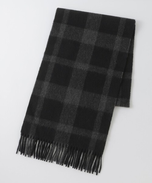 BLACK LABEL CRESTBRIDGE（ブラックレーベル・クレストブリッジ）の「クレストブリッジチェックカシミヤマフラー（マフラー・メンズ・ブラック・FREE）」の3枚目の写真