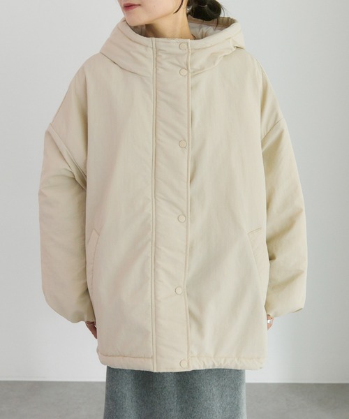 PUAL CE CIN（ピュアルセシン）の「【WEB限定】中わたモンスターパーカー（ミリタリージャケット・レディース・ベージュ/ブラック/カーキ・FREE）」の22枚目の写真