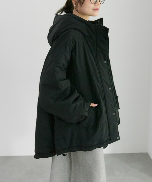 PUAL CE CIN（ピュアルセシン）の「【WEB限定】中わたモンスターパーカー（ミリタリージャケット・レディース・ベージュ/ブラック/カーキ・FREE）」の17枚目の写真