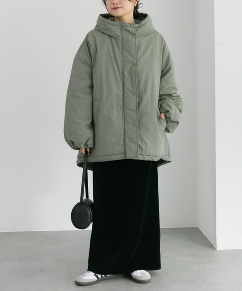 PUAL CE CIN（ピュアルセシン）の「【WEB限定】中わたモンスターパーカー（ミリタリージャケット・レディース・ベージュ/ブラック/カーキ・FREE）」の13枚目の写真