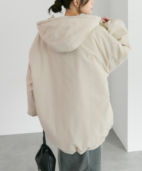 PUAL CE CIN（ピュアルセシン）の「【WEB限定】中わたモンスターパーカー（ミリタリージャケット・レディース・ベージュ/ブラック/カーキ・FREE）」の6枚目の写真