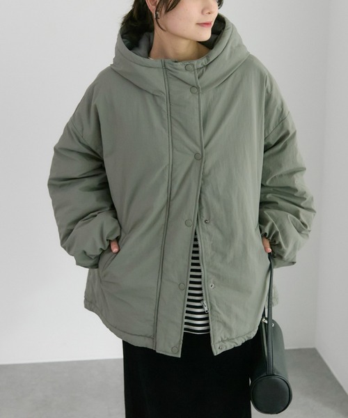 PUAL CE CIN（ピュアルセシン）の「【WEB限定】中わたモンスターパーカー（ミリタリージャケット・レディース・ベージュ/ブラック/カーキ・FREE）」の10枚目の写真
