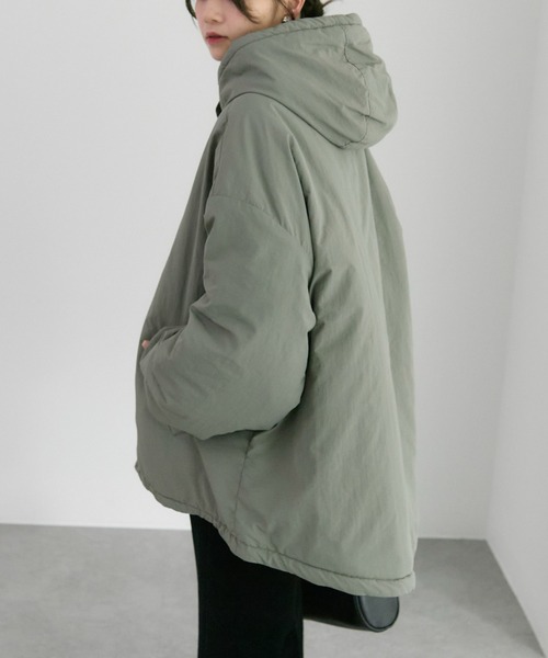 PUAL CE CIN（ピュアルセシン）の「【WEB限定】中わたモンスターパーカー（ミリタリージャケット・レディース・ベージュ/ブラック/カーキ・FREE）」の11枚目の写真