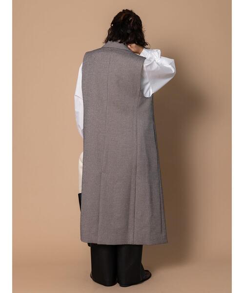 Te chichi（テチチ）の「ツイードロングジレ（セットアップ可）（ベスト・レディース・ブラウン/ベージュ・F）」の5枚目の写真