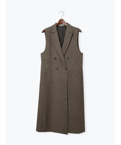 Te chichi（テチチ）の「ツイードロングジレ（セットアップ可）（ベスト・レディース・ブラウン/ベージュ・F）」の13枚目の写真