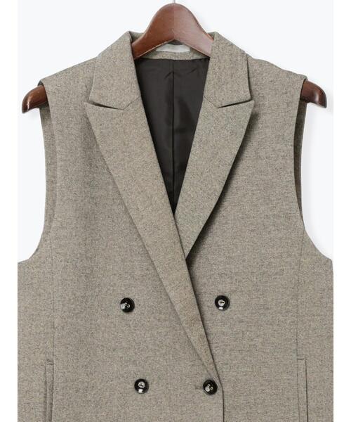 Te chichi（テチチ）の「ツイードロングジレ（セットアップ可）（ベスト・レディース・ブラウン/ベージュ・F）」の16枚目の写真