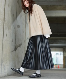 Narcissus | レザープリーツロングスカート/モード(スカート)