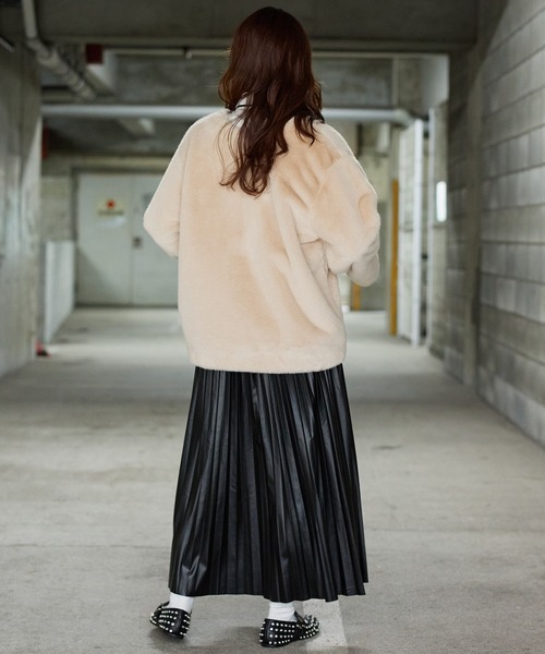 Narcissus（ナルシス）の「レザープリーツロングスカート/モード（スカート・レディース・ブラック・FREE）」の7枚目の写真